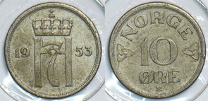 Norway 1953 10 Ore 904826 combine shipping