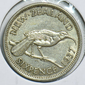 New Zealand 1937 6 Pence Birdanimal 240901 combine shipping