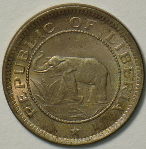 Liberia 1937 1/2 Cent Elephant animal UNC 193333 combine shipping