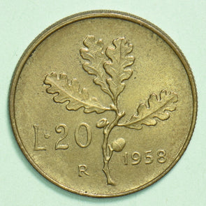Italy 1958 20 Lire 198240 combine shipping