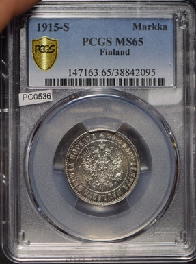 Finland 1915 Markka PCGS MS65 PC0536 combine shipping