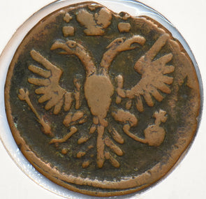 Russia Empire 1735 Denga Eagle animal 193776 combine shipping