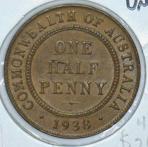Australia 1938 1/2 Penny 150425 combine shipping