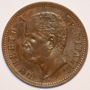 Italy 1897 2 Centesimi 296735 combine shipping