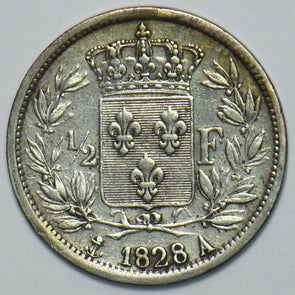 France 1828 A 1/2 Franc 491309 combine shipping