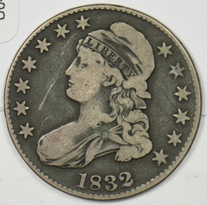 1832 Capped Bust Half Dollar 90% silver Capped Bust Fine U0423