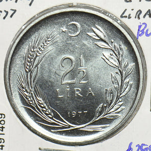 Turkey 1977 2 1/2 Lira BU 491489 combine shipping
