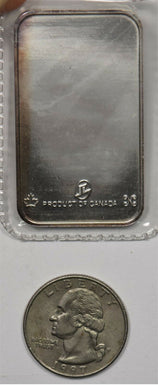 Canada 1990 's 1oz troy silver bar Taurus National Co zodiac series BU0684 combi