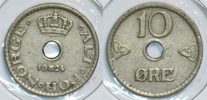 Norway 1924 10 Ore 153913 combine shipping