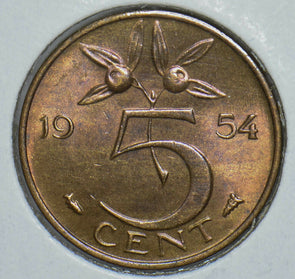 Netherlands 1954 5 Cents 190737 combine shipping