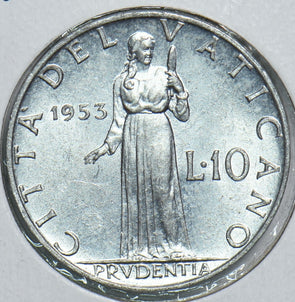 Vatican 1953 10 Lire 299009 combine shipping
