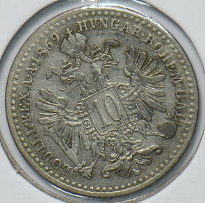 Austria 1869 10 Kreuzer Eagle animal 193461 combine shipping
