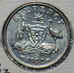 Australia 1942 S 6 Pence Kangaroo animal 193640 combine shipping