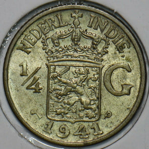Netherlands East Indies 1941 P 1/4 Gulden 152457 combine shipping