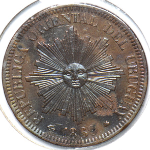 Uruguay 1869 4 Centesimos 294399 combine shipping