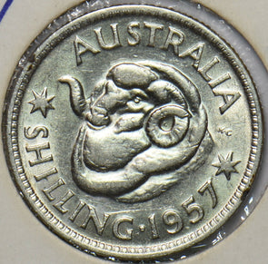 Australia 1957 Shilling Merino ram animal 902741 combine shipping