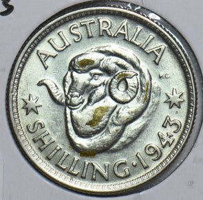 Australia 1943 Shilling Merino ram 198939 combine shipping