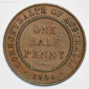 Australia 1936 1/2 Penny 197557 combine shipping