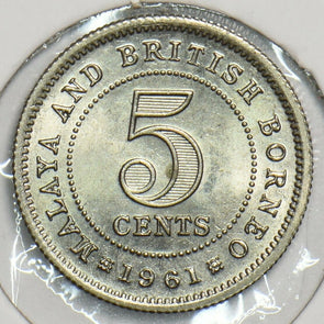 Malaya and British Borneo 1961 5 Cents 298345 combine shipping