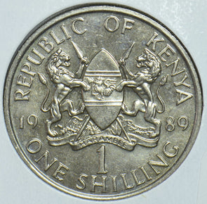 Kenya 1989 Daniel Toroitich Arap Moi Shilling Lions animal President Of Kenya 19
