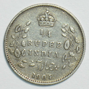 British India 1904 C 1/4 Rupee 298158 combine shipping