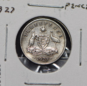 Australia 1927 3 Pence Kangaroo animal Moorhen  191226 combine shipping