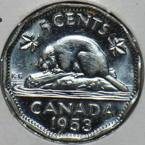 Canada 1953 S.S. 5 Cents Beaver animal 152230 combine shipping