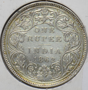 British India 1862 Rupee I0496 combine shipping