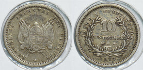 Uruguay 1877 10 Centesimos 198631 combine shipping