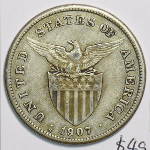 Philippines 1907 Peso 491478 combine shipping