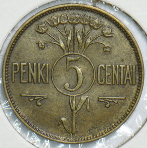 Lithuania 1925 5 Centai Horse animal 198393 combine shipping