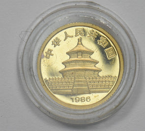 1986 Gold China 5 Yuan 1/20oz Panda GEM Proof GL0297