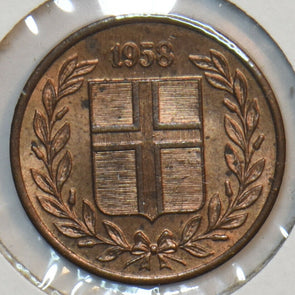 Iceland 1958 Eyrir 151713 combine shipping