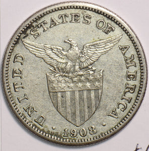 Philippines 1908 S Peso Eagle P0317 combine shipping