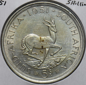 South Africa 1951 5 Shillings Deer animal 240115 combine shipping