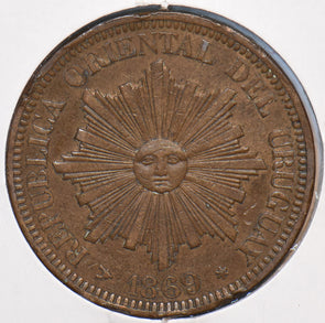 Uruguay 1869 4 Centesimos 296014 combine shipping