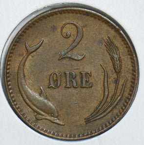Denmark 1899 2 Ore Porpoise 198315 combine shipping