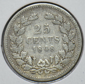 Netherlands 1848 25 Cents 295157 combine shipping