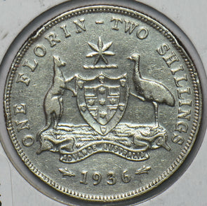 Australia 1936 Florin Kangaroo animal Emu 150766 combine shipping