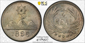 Guatemala 1896 1/4 Real PCGS MS64 PC1049 combine shipping