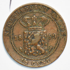 Netherlands East Indies 1859 1/2 Cent 0 240804 combine shipping