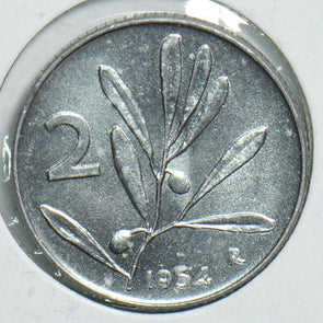 Italy 1954 2 Lire Beeanimal 904429 combine shipping