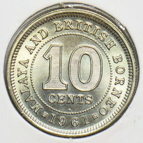 Malaya and British Borneo 1961 10 Cents 298443 combine shipping