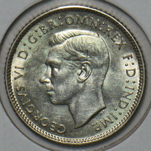 Australia 1942 D 6 Pence Kangaroo animal Emu 195609 combine shipping