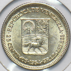Venezuela 1954 25 Centimos Horse animal 150778 combine shipping