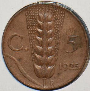 Italy 1925 R 5 Centesimi 151368 combine shipping