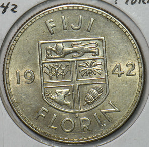 Fiji 1942 Florin 297074 combine shipping