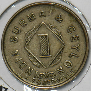 British India 1900 's Automatic Machine Co. Token Elephant animal 491250 combin