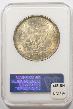 1883-O Morgan Dollar Silver golden blue toning NGC MS64 NG1819