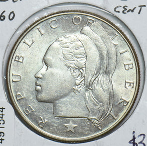 Liberia 1960 50 Cents Silver 491544 combine shipping